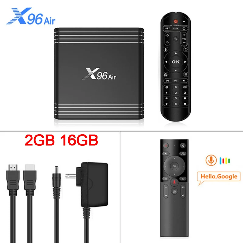 2GB 16GB G20s X96 Air Android tv Box Android 9,0 Amlogic S905X3 коробка 4 Гб 64 ГБ 32 ГБ 4K 8K X96 Air четырехъядерный 2,4G& 5G Wifi BT4.1 H.265 ТВ-приставка - Цвет: 2GB 16GB G20s
