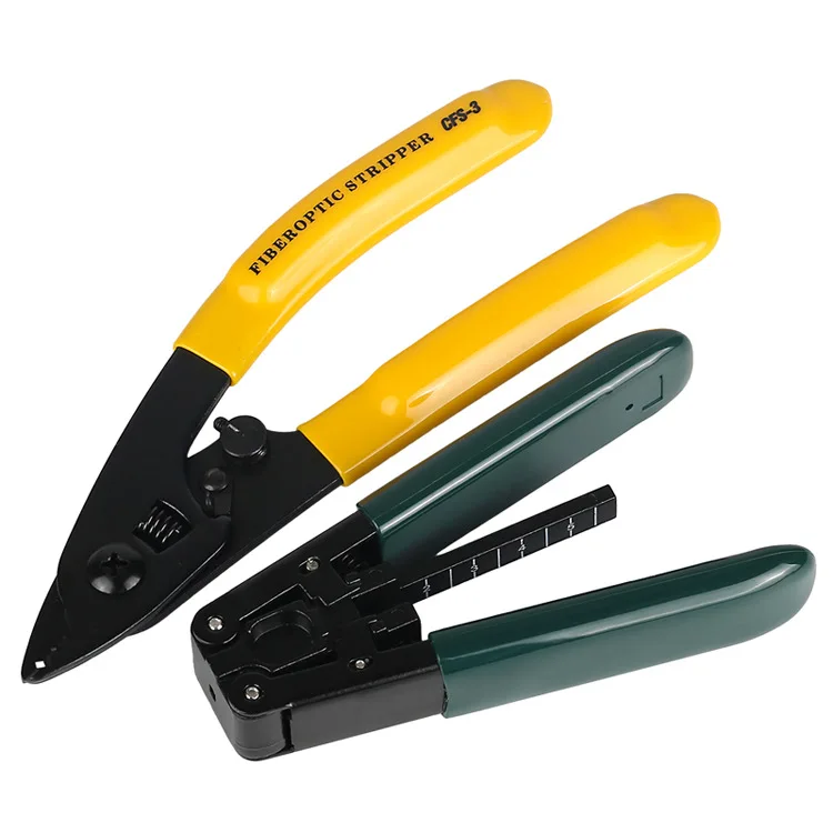 2 in1 Three port CFS-3 Miller clamp cable with fiber stripping pliers Leather pliers group 2 sets