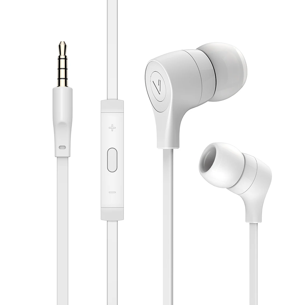 IPSKY 3,5 мм разъем для наушников для iPhone Xiaomi huawei MP3-плеер универсальные Hadphones проводное управление с микрофоном гарнитура для мобильного телефона - Цвет: White