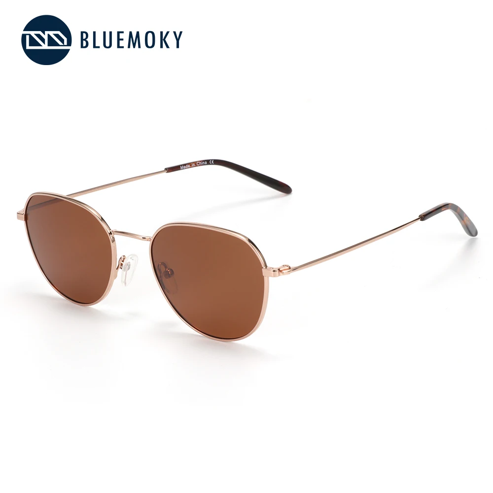 003 BLUEMOKY винтажные Поляризованные солнцезащитные очки из сплава, Классические поляризованные солнцезащитные очки с защитой от уф400 лучей, линзы для вождения, мужские/женские очки - Цвет линз: 003