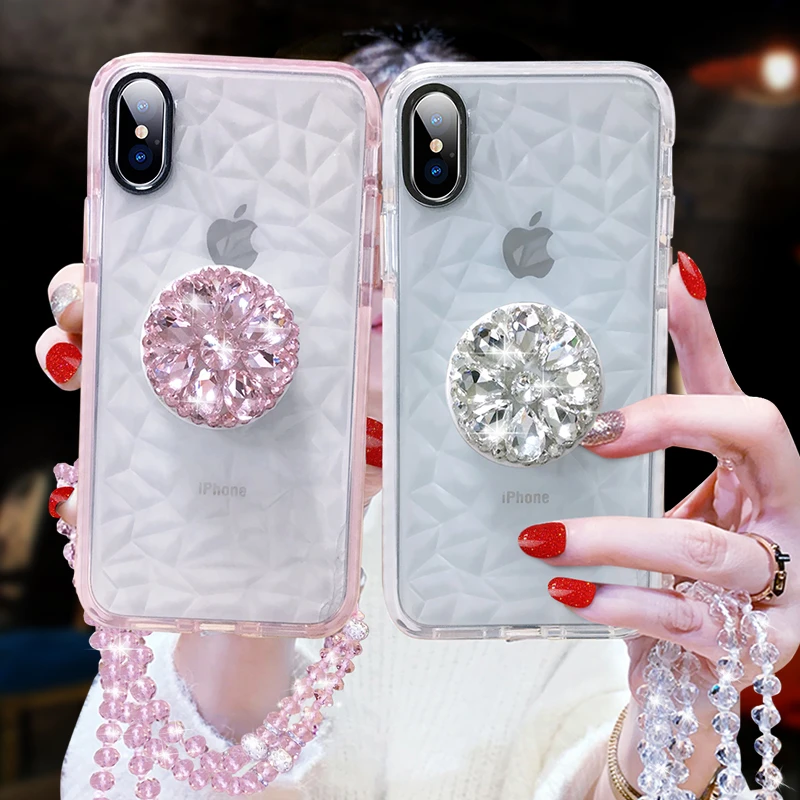 Чехол-накладка для iphone 12 Pro max 11Pro XS MAX XR Samsung S8 S9 S10 Note10 9 со стразами | Мобильные