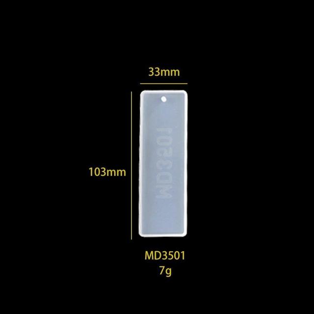 Bookmark Resin Mold Crystal UV Epoxy Silicone Mold Rectangular Lute Shape Resin Mold For DIY School Supplies Resin Craft