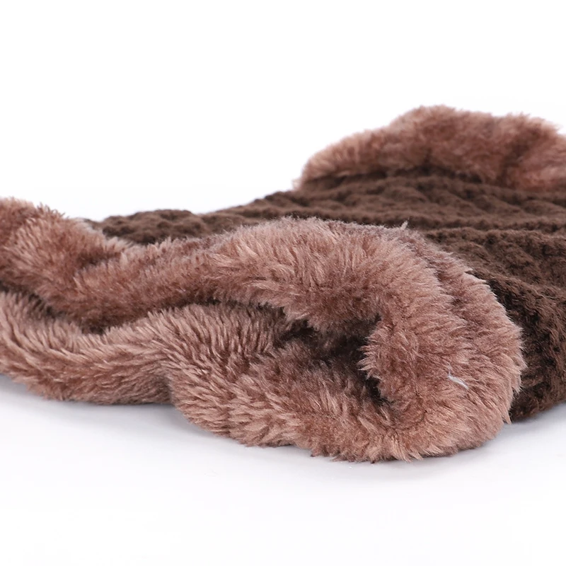 Горячая Распродажа 2019 2 шт. Лыжная шапка и шарф холодная теплая кожаная мужская