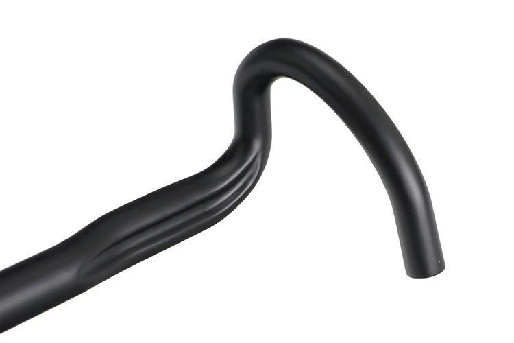 Full Carbon Fiber MTB Road Bike Handlebar Black Durable Glossy Curved Bent Grooves Drop Bar 400 420 440mm Bicycle Accessories