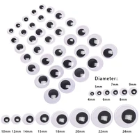 100Pcs/Pack Plastic Doll Eyes DIY Dolls Stuffed Toys Eye Puppet Dinosaur Eyes Not Self-adhesive Plush Doll Accessories 1