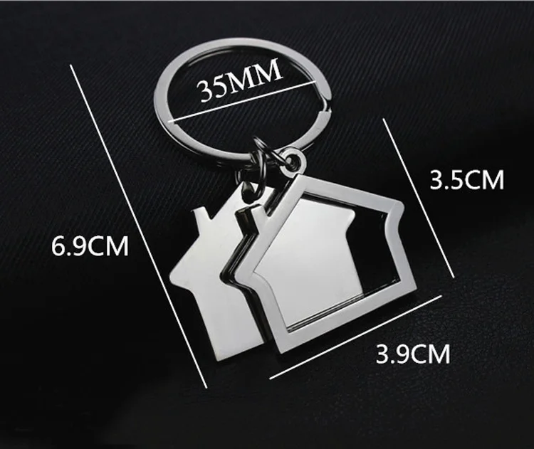 Compact House Keychain - Ideal Real Estate Opening Gift & Customizable Pendant