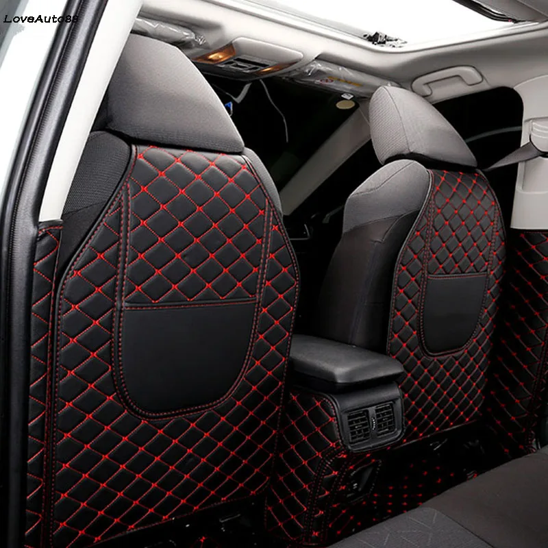 

Car All Inclusive Rear Seat Anti-Kick Pad Rear backrest Seats Cover B Pillar Protective Mat For Toyota RAV4 RAV-4 2019 2020