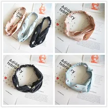 Перекрестная повязка для волос, трехъядерный летний светильник, хипстерская маленькая Цветочная повязка для волос, большие ободки, повязка для волос, резинки для волос