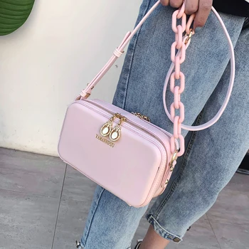 

Ins PU Leather Small Square Bags For Women 2020 Solid Color Shoulder Crossbody Bag Female Simple Travel Lady Handbag Clutch Bag