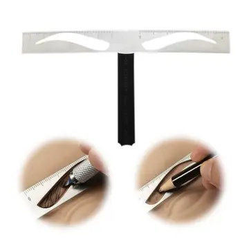 

1pc Eyebrow Ruler Stainless Steel Eyebrow Stencil Microblading Permanent Makeup Measure Template Tool