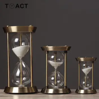 

Retro Metal Hourglass Sand Timer Metal Hourglass Sand Timer Glass Timer Sand Glass One Hour Glass Vintage Living Room Decor Gift