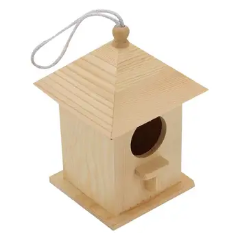 

1PC Creative Outdoor Bird Nest Garden Wood Birds Living Place Bird Feeder Birds Supplies