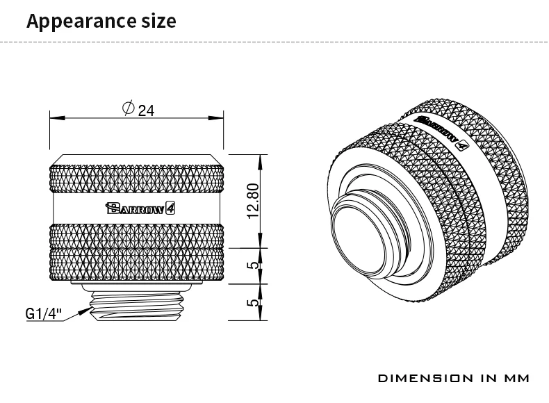manual, G1, 4 '', OD 12mm, 14mm,