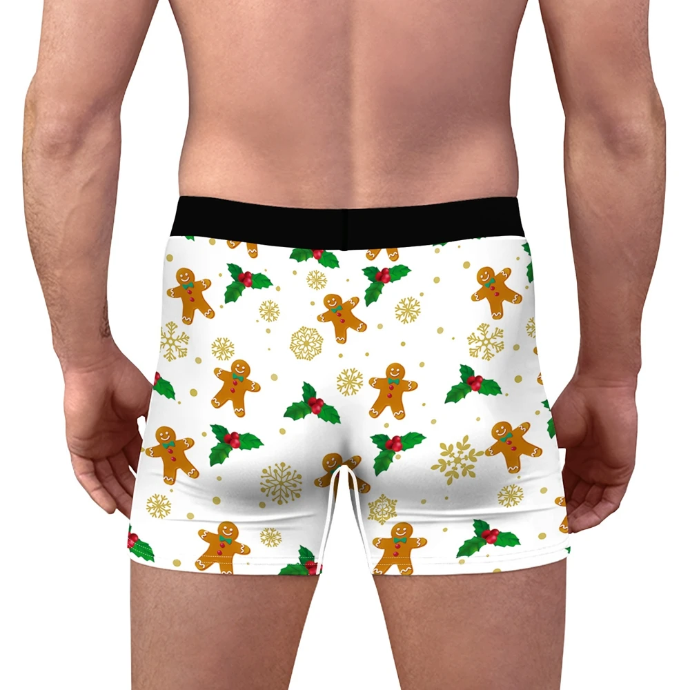 mens designer boxers sale OneLineFox Christmas Mens Underwear Boxer Spandex Homme Print 3D Boxershorts Boxers Panties Male Underpants Plus Size sexy male underwear