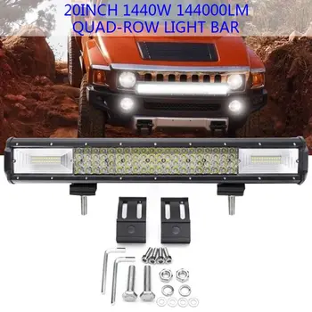 

1 Set Waterproof 20 Inch 1440W LED Work Light Bar Flood Spot Combo Offroad Driving Lamp Work Light for ATV Vehicle Car Truck