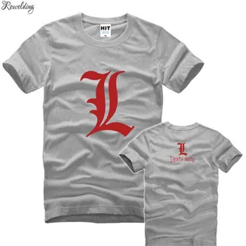 

Death Note L Flag Printed T Shirts Men Summer Style Short Sleeve O-Neck Cotton Men's T-Shirt Tee Shirt Homme Cool Fans Clothing