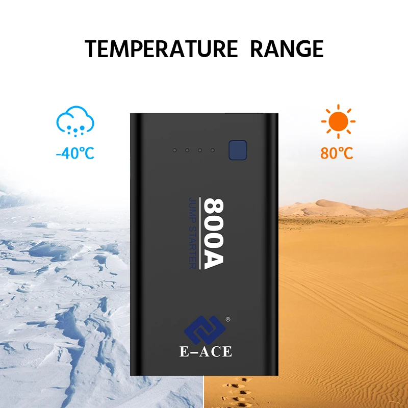 Skup E ACE M01 urządzenie do awaryjnego uruchamiania Power Bank urządzenie zapłonowe Booster akumulator samochodowy rozrusznik 800A Auto Buster samochód awaryjny Booster