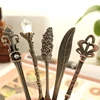 MR 6Pcs/Set 10cm Vintage Dessert Spoons Fork Mini Royal Style Metal Gold Carved Coffee Snacks Fruit Prikkers Dessert Fork ► Photo 3/6