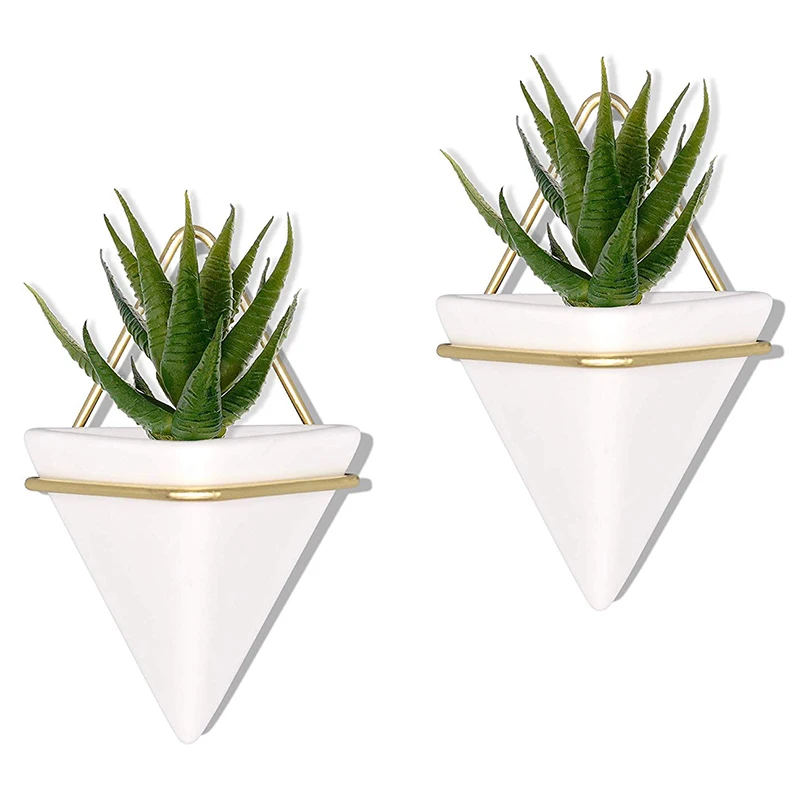 Товары для дома современные подвесные горшки для растений(2-Pack), небольшие декоративные настенные горшки для декоративный кактус и подвесных растений, настенные горшки