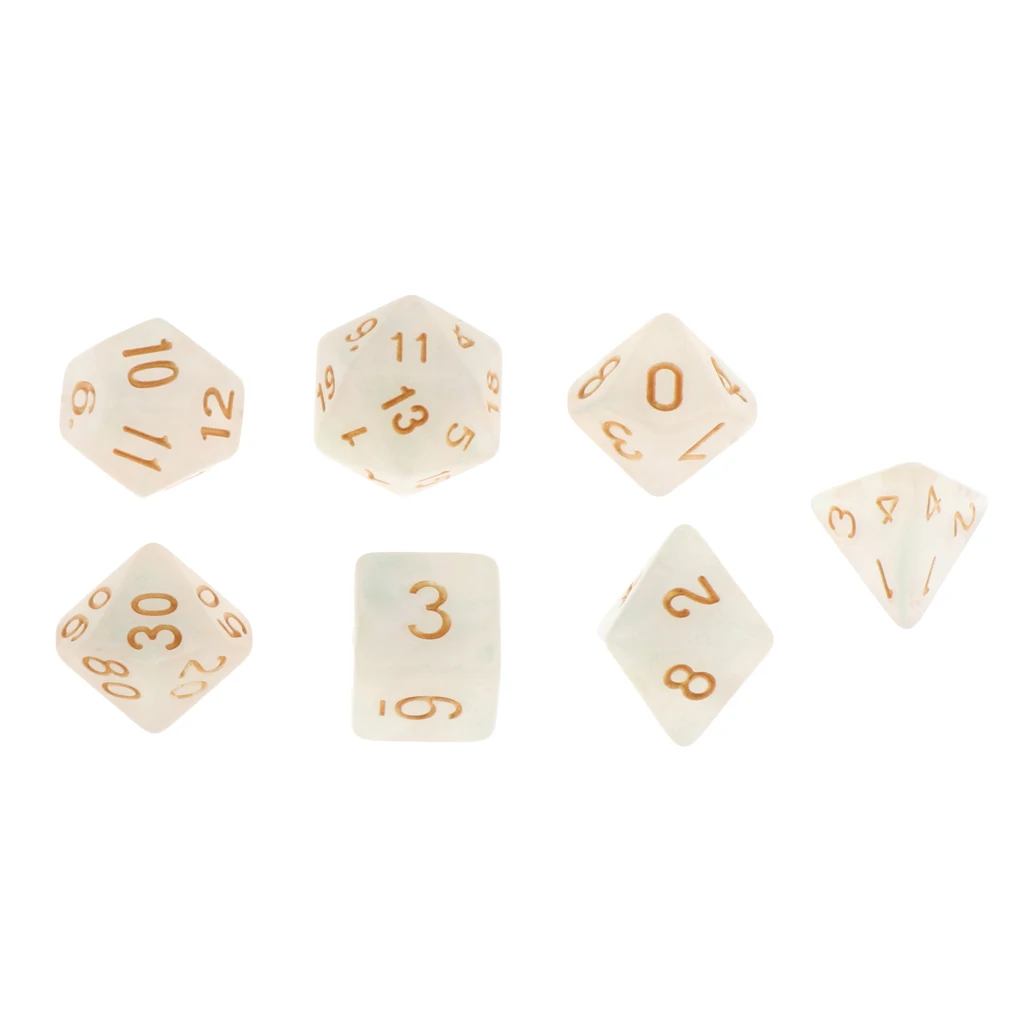 7Pc Multi-sided Dices Set D4-D20 MTG DND RPG Board Game Dice for D&D Roleplaying Party Casino Table Game Toy