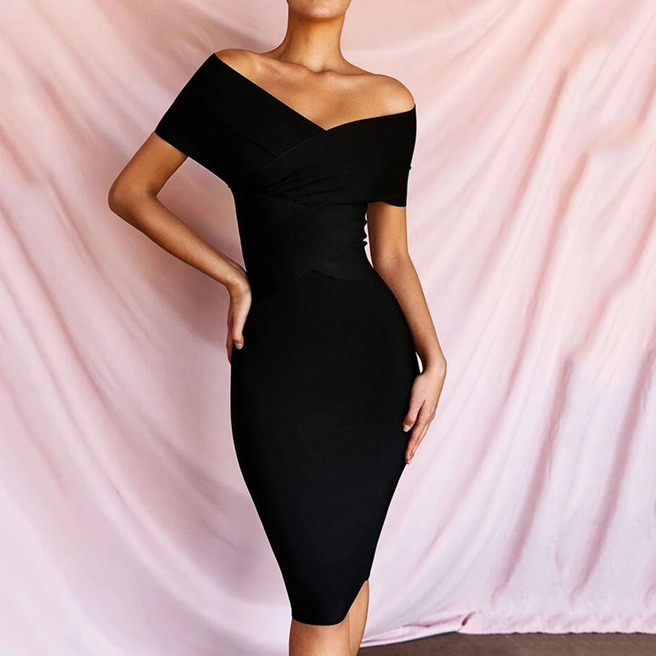 2020-New-Summer-Women-Bodycon-Bandage-Dress-Sexy-Off-The-Shoulder-Club-Dress-Midi-Celebrity-Party (2)