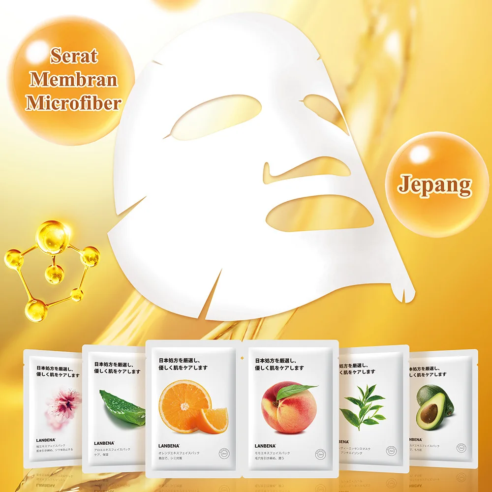 LANBENA Face Mask Moisturize Skin Care Serum Facial Essence Set for VC Whitening Hyaluronic Acid Six Peptides Pore Shrink Masks | Красота и