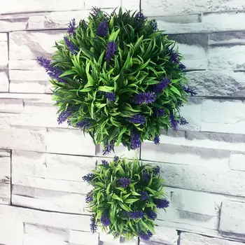 

Purple Lavender Hanging Topiary Ball Flower Plant Decor Pot Basket Handmade Homemade S4V0