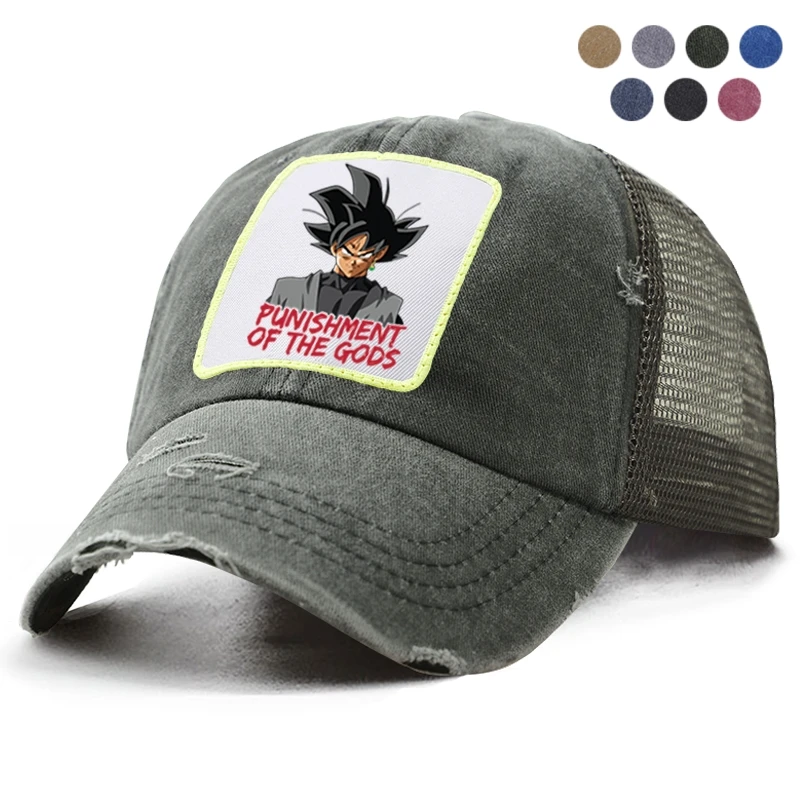 Модная Черная кепка с драконом из японского аниме Saiyan GOKU мужская бейсбольная