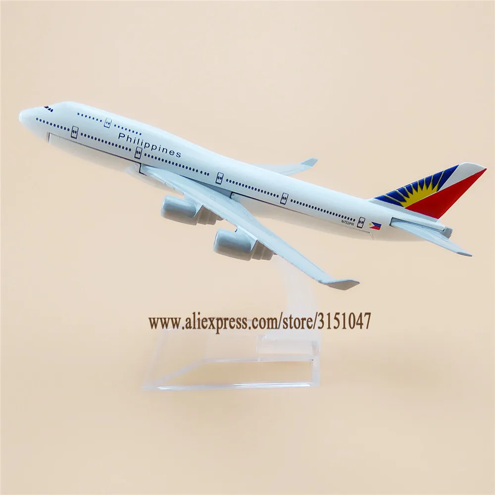 Модель самолета из металлического сплава Авиапочта Филиппины B747 модель