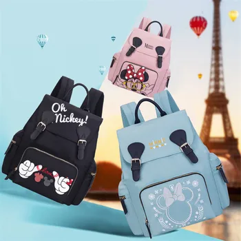

Disney Large Capacity Backpack Waterproof Baby Diaper Bag 2 Piece Set Mummy Stroller Bags Travel Bag Maternity Bags Baby Mummy