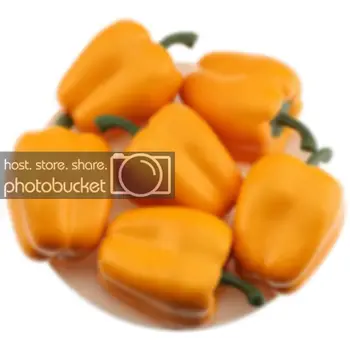 

Gresorth 6pcs High-grade Artificial Bell Peppers Adornment Fake Vegetable Decoration Home Kitchen Table Cabinet Display - Yellow