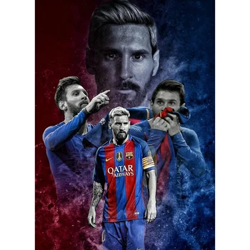 

New 5D DIY Full Round/Square Diamond Painting Football Star "Leo Messi" 3D Embroidery Cross Stitch Mosaic Home Dector Art Yc91