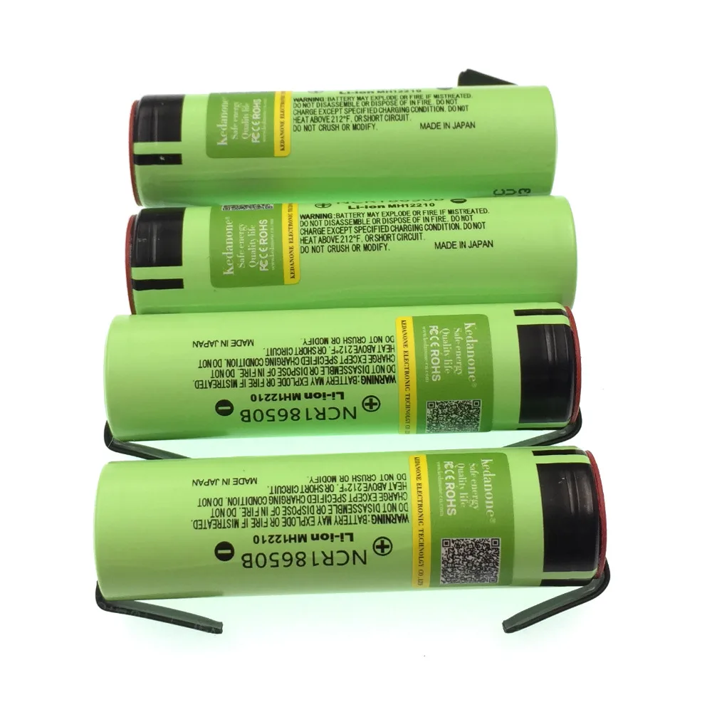 NEW original NCR18650B 3.7V 3400mAh 18650 rechargeable lithium battery is suitable for Panasonic flashlight + DIY nickel film