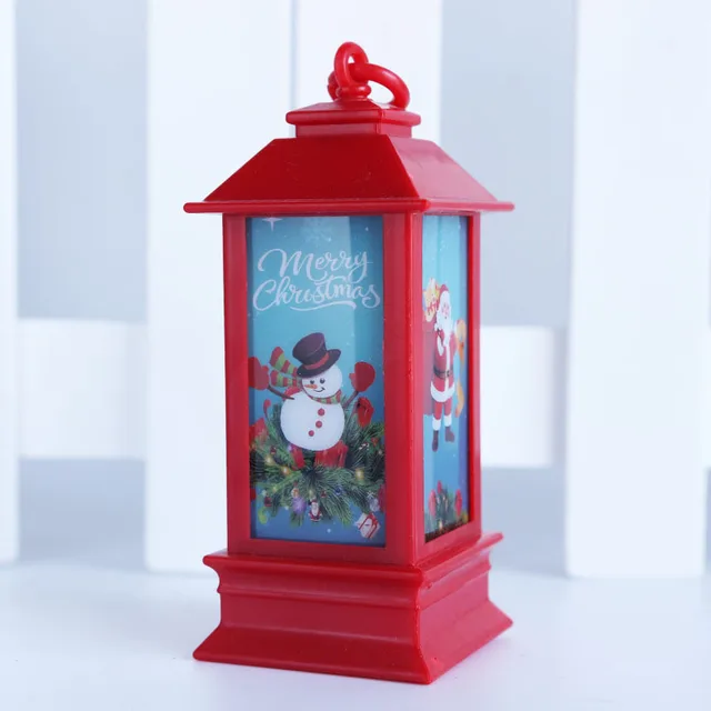 Santa Claus Snowman Lantern Light Merry Christmas Decor For Home Christmas Tree Ornament Xmas Gifts Navidad 2021 New Year 2022 Style 12