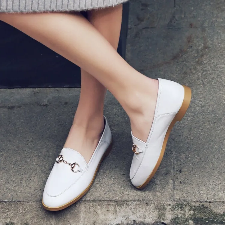 

Pq322-6 [] [Cabinet Quality] Handmade WOMEN'S Shoes] Genuine Leather Casual Comfortable Loafers