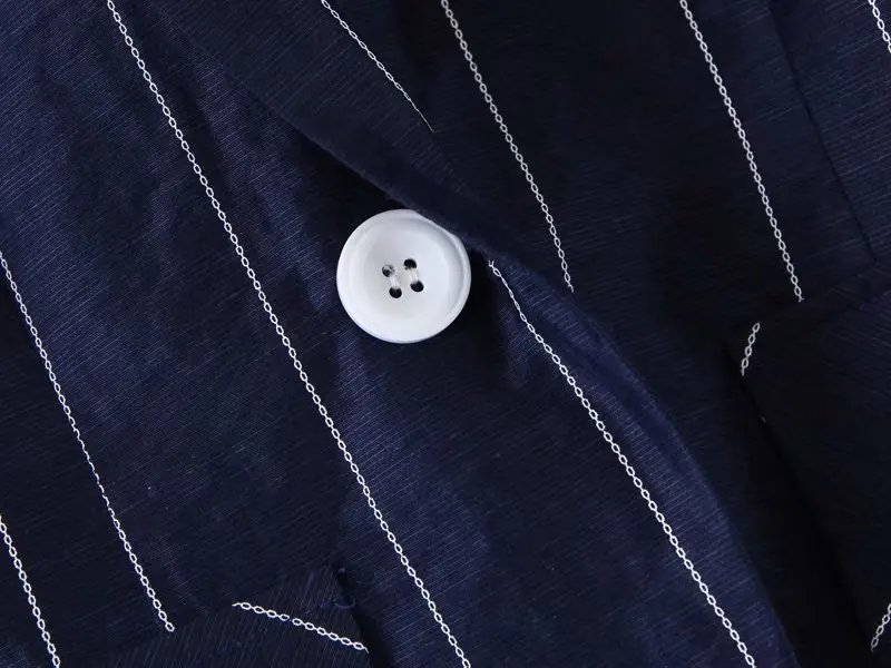 

2019 Autumn And Winter New Style Fold-down Collar Pattern Small Suit Hong Kong Style Elegant Flax Stripes Thin Suit Jacket