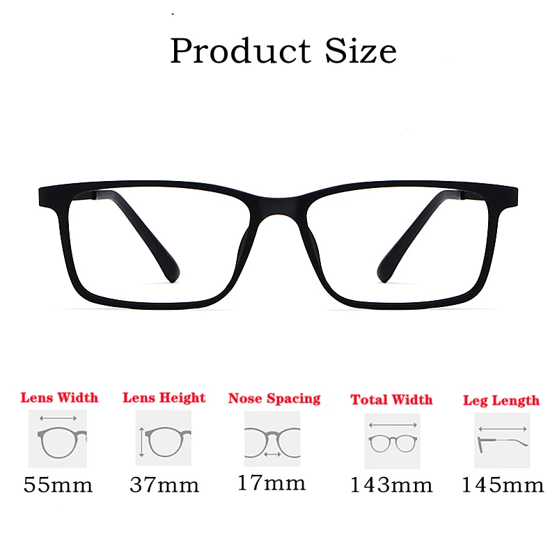 Eyeglasses Frames Eyeglass Frames Square Eyeglasses Myopia Glasses Optical Glasses Fashion Plastic Titanium Square