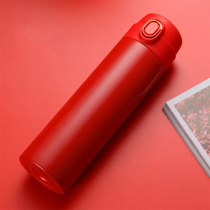 

420/480ml Creative Spring Cover Thermos Fashion Stainless Steel Sport Insulated Cup Outdoor Travel Vacuum Flask
