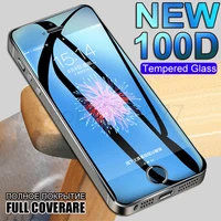 100D Schutz Glas Auf Die Für iPhone 5S 5 5C SE Ausgeglichenes Glas-schirm-schutz Für Apple iPhone SE 5S Sicherheit Schutz Film
