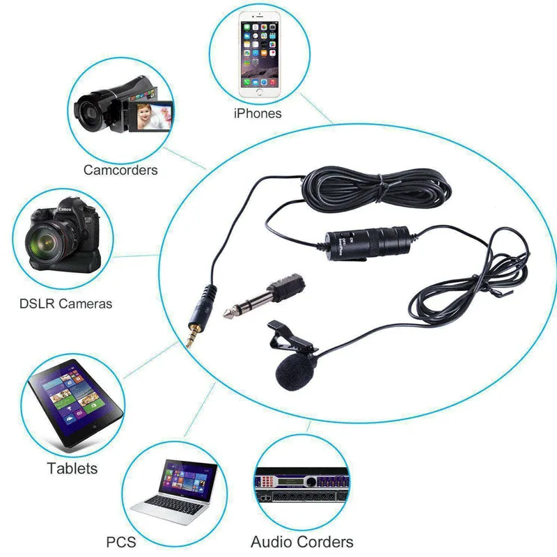 BOYA BY-M1 3,5 мм-Профессиональный петличный микрофон Lavalier-смартфон и DSLR