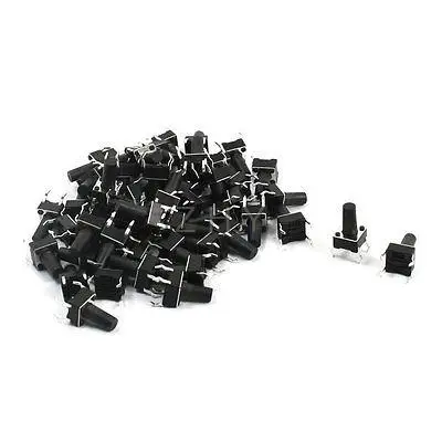 

55Pcs Momentary Tact Tactile Push Button Switch 6x6x10.5mm 4-pin DIP