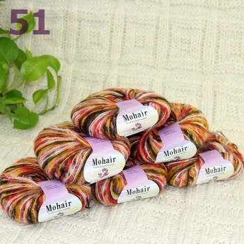

Sale New 6BallsX25g Luxury Soft Mohair Warm Wrap Shawl Hand Knit Crochet Yarn Red Yellow Multi 291-51-6