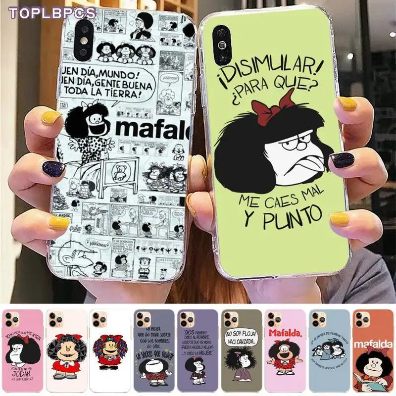 TOPLBPCS милая девушка mafalda новая забавная Роскошная уникальная крышка телефона для