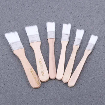 

6Pc Nylon Thickened Painting Chip Brushes for Adhesives Paint Touchups Painter Supplies