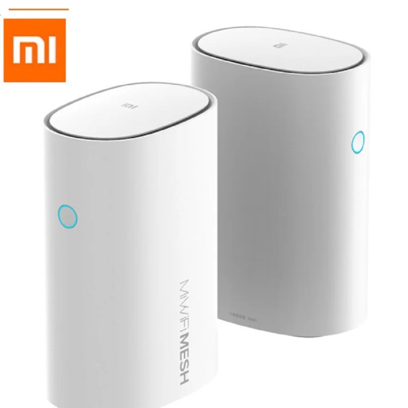 2 шт. Xiaomi Mesh 2,4 5 ГГц WiFi умный маршрутизатор AC1300+ 1000 м LAN+ 1300 м линия питания Qualcomm DAKOTA 4 ядра 4 усилителя сигнала