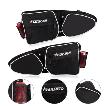

New UTV Front Door Side Storage Bag Knee Protection Holder Storage Bag for Polaris RZR XP XP4 1000 900 Turbo 2014-18