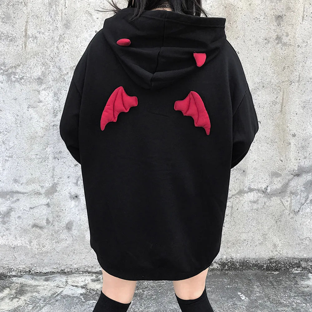 

Hoodie Women Women Black Hoodie Sweatshirt Autumn Long Sleeve Hooded Sweatshirt Casual Hoodies Loose Funny Female Pullover