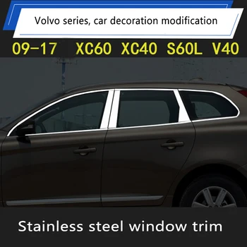

High quality stainless steel Car window trim strip(Up+down+posterior riangle,a Set accessories For Volvo XC60 XC40 S60L V40