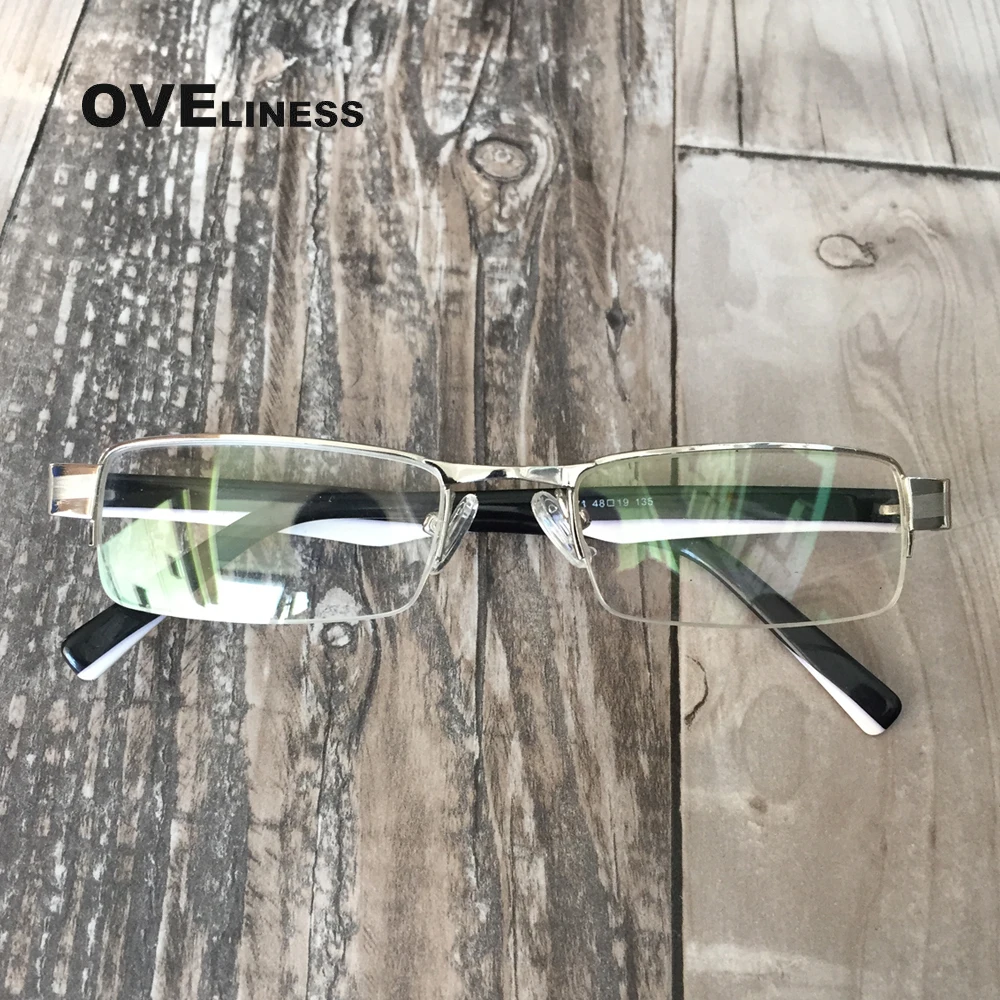 Prescription eyeglasses glasses frame women men Stainless steel eyewear optical Spectacles frames half rim |