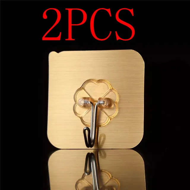 2/5/10Pcs Hook  For Home Kitchen Bathroom Convenience Locksmith On The Wall Towel Hook Hanger Multi-Purpose Hooks Housekeeper 5 pcs Golden